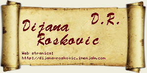 Dijana Rošković vizit kartica